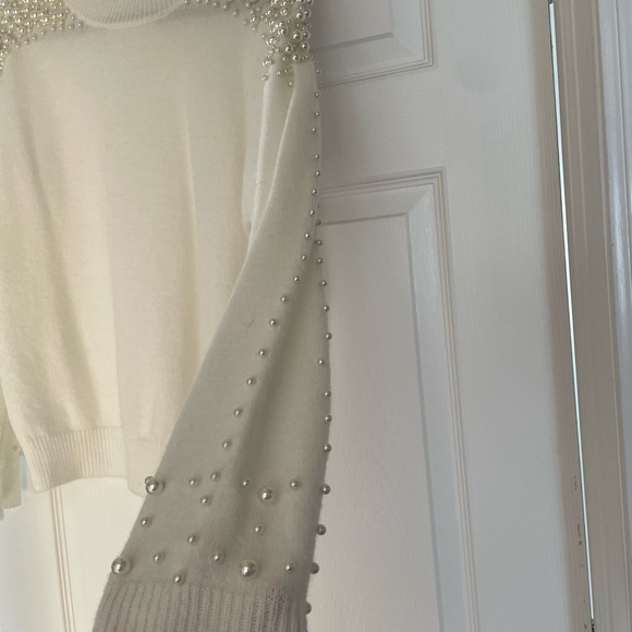 Winter White Pearl Sweater - Picture 3 of 3
